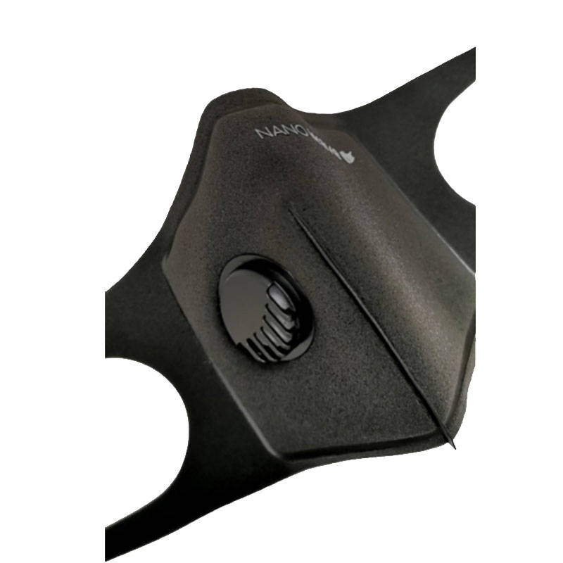 Huracan Nanowave Black Second Edition Respirator Reusable Mask With Nose Piece - NANOWAVE
