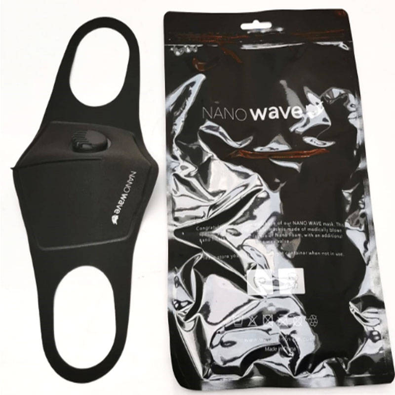 Huracan Nanowave Black Second Edition Respirator Reusable Mask With Nose Piece - NANOWAVE