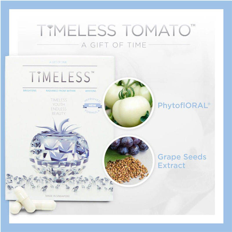 TIMELESS  TOMATO - Skin Care and Body Wellness Supplement - 30 Capsules - Whitening and Bright...