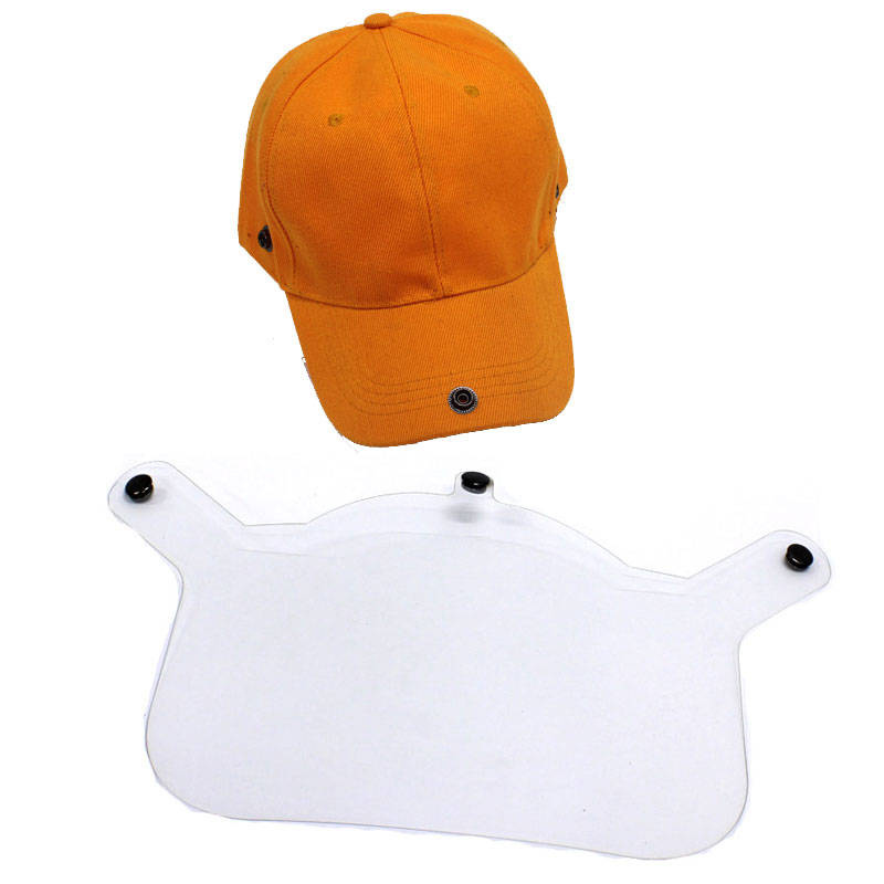 Face Shield Visor with Adults Adjustable Baseball Cap - Orange