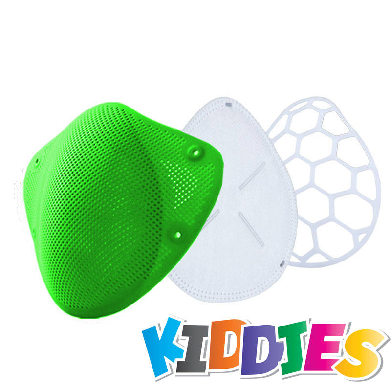 Silicone Reusable Kids Face Mask with 10 X N95 Filters(GB2626-2006) And Adjustable Earloop- Hygie...