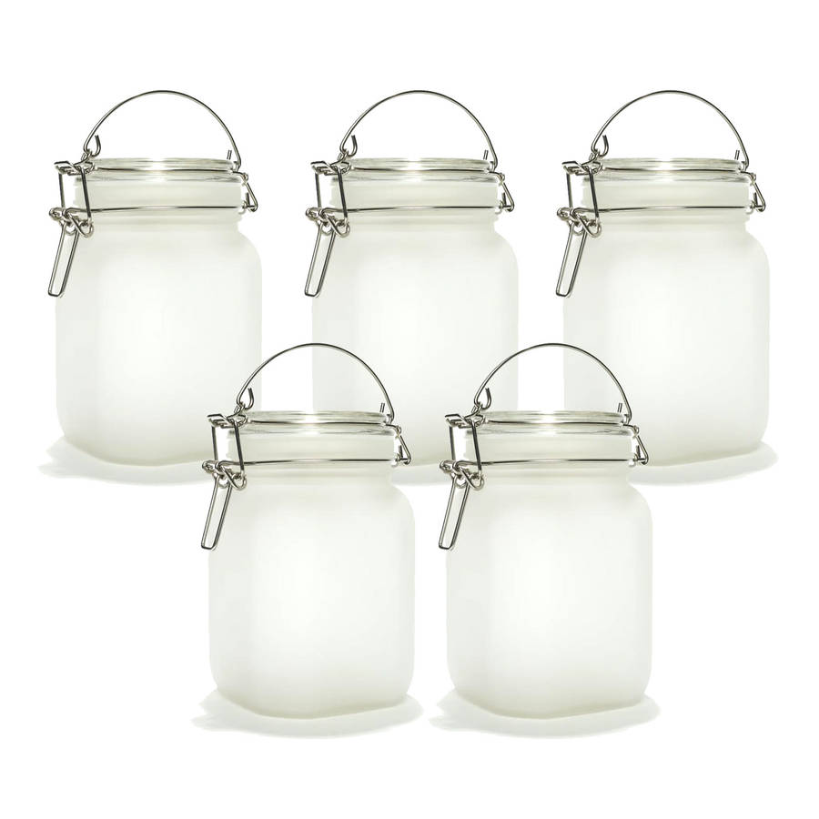 Hanging Solar Glass Jar Led Lights Solar Lantern Table Lights for Patio Garden,Yard and Lawn - 5