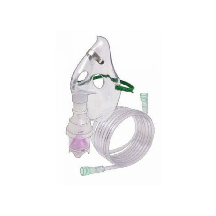 Nebulizer Mask with Chamber, Tubing &amp; Elasticated Straps - Adult