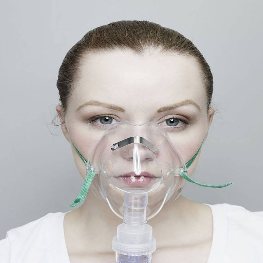 Nebulizer Mask with Chamber, Tubing &amp; Elasticated Straps - Adult
