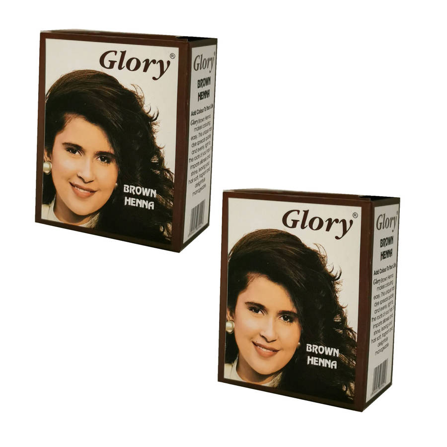 Glory Henna Natural Hair dye - Ammonia Free - Brown  - 2 Pack