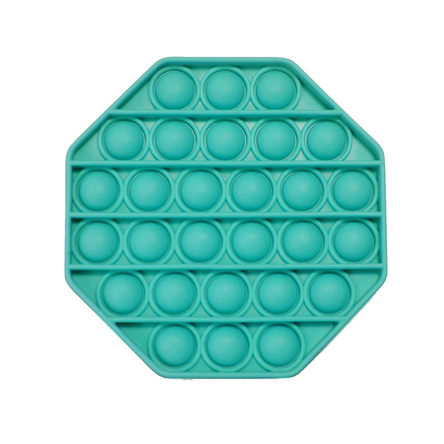 Fidget Toys - Pop It Washable Reusable Fidget Toy - Octagon - Green