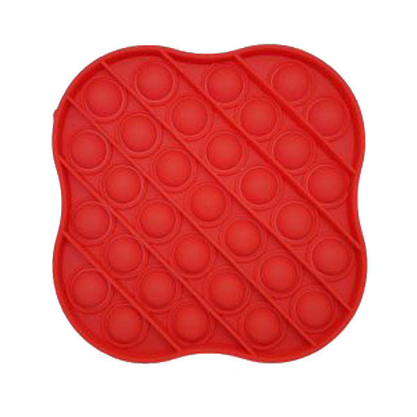 Fidget Toys - Pop It Washable Reusable Fidget Toy - Clover - Red