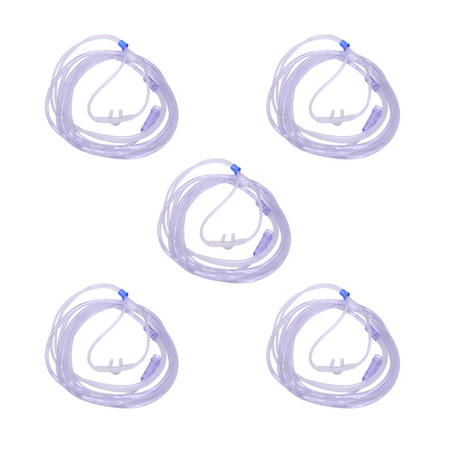 Oxygen Nasal Cannula - 2 meters - Adult - 5 Pack