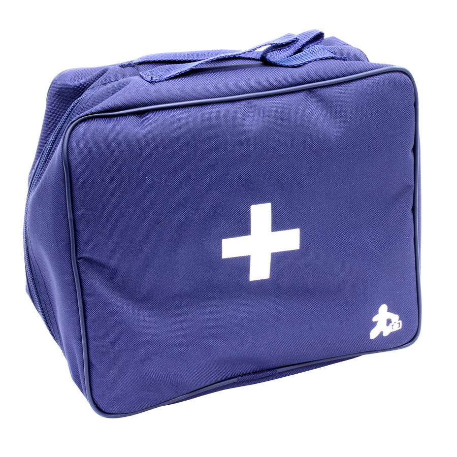 First Aid Empty 5 Pouch &amp; Compartment Bag - Blue