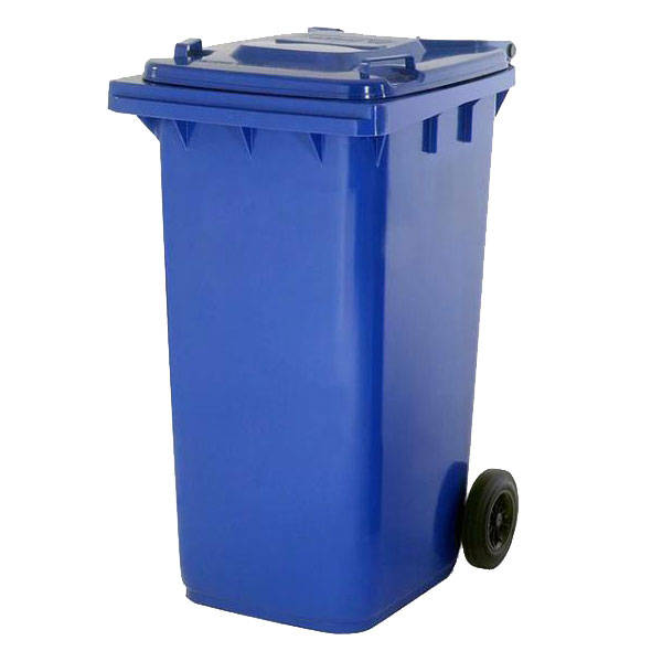 240 Litre Wheelie Plastic Waste Yard Bin - Blue
