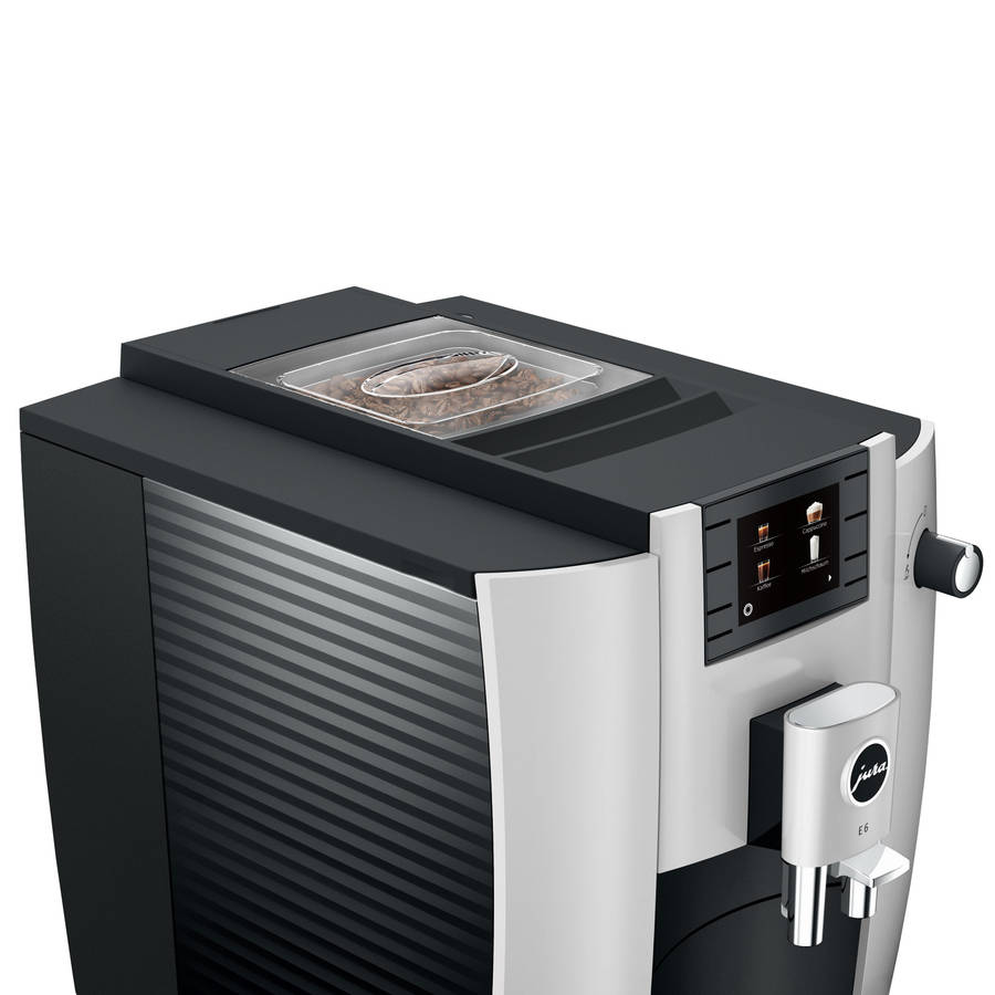 Jura E6 Bean 2 Cup Automatic Platinum Coffee Machine - 2022 Model