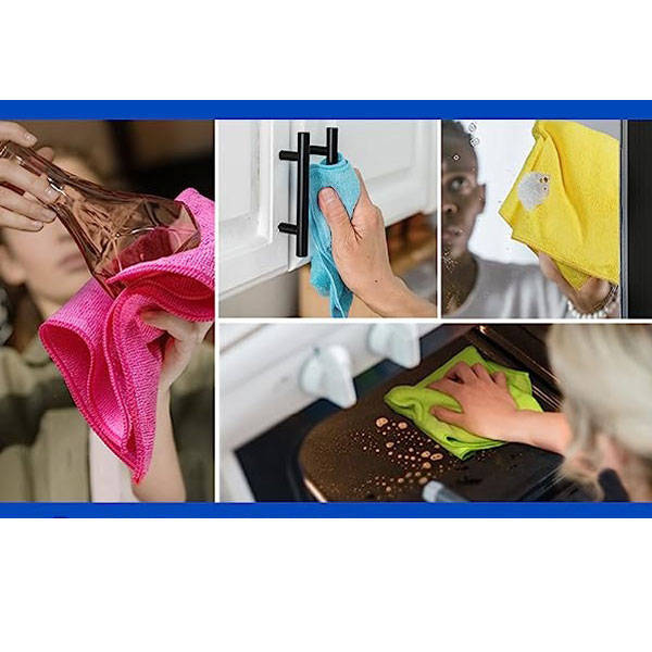 Multi-Purpose Microfibre Cleaning Cloth -280gsm- Assorted 10 Pack