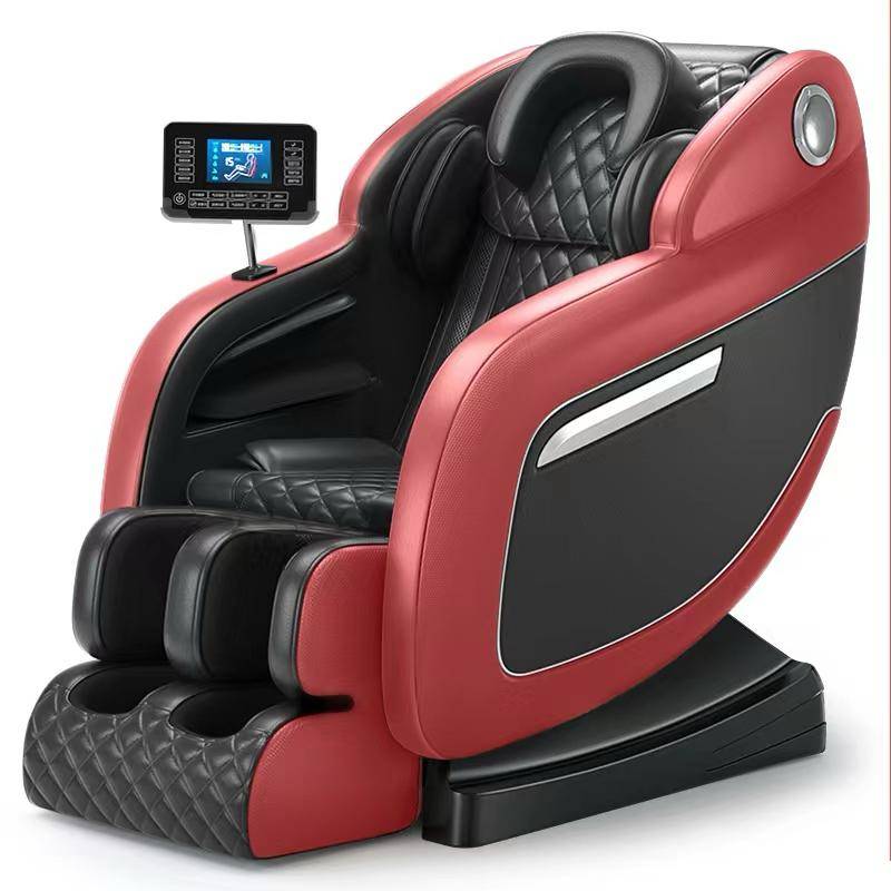 Deluxe Zero Gravity Luxury Full Body Bluetooth Massage Chair - Red/Black