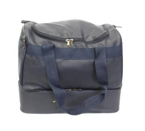 Double Decker Golf Duffel Bag - Navy - Leather