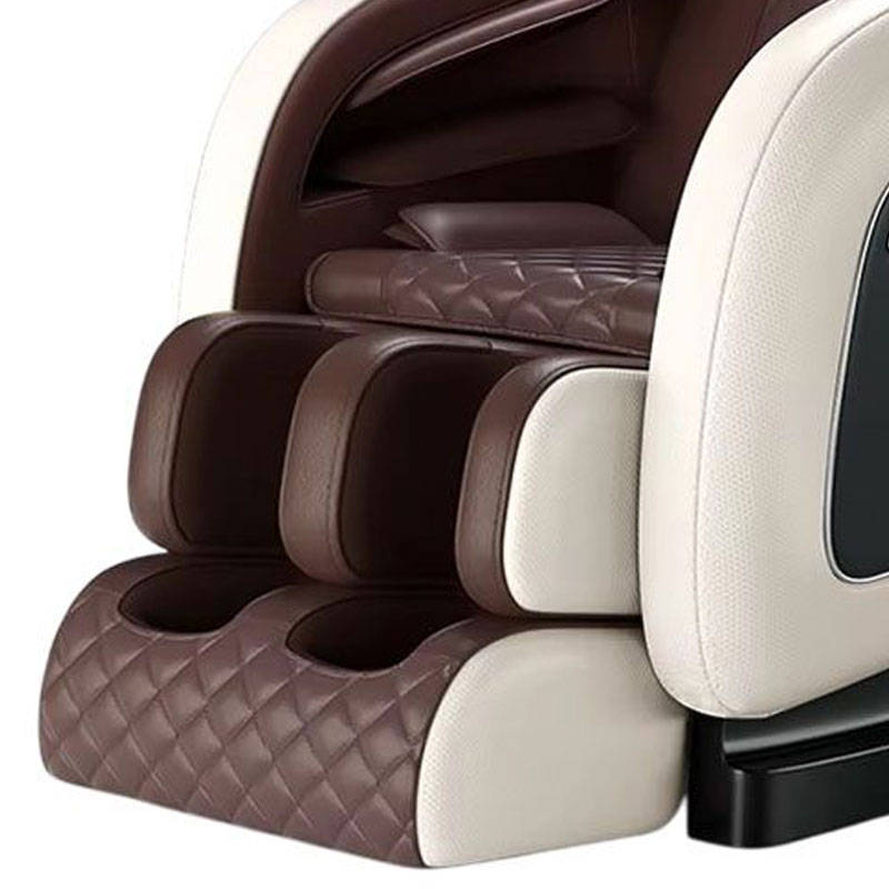 Deluxe Zero Gravity Luxury Full Body Bluetooth Massage Chair - Beige & Brown