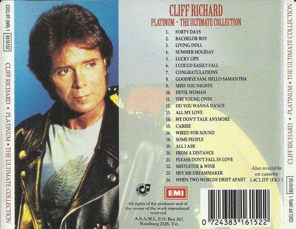 Cliff Richard  Platinum - The Ultimate Collection CD