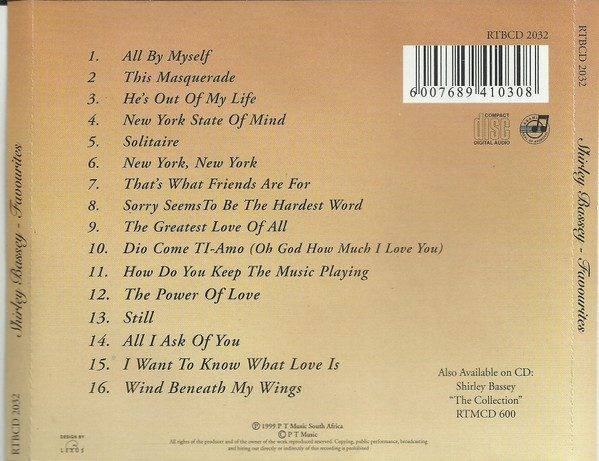 Shirley Bassey  Favourites CD