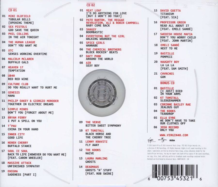 Virgin Records 40 - 40 Years Of Disruptions (3 x CD)