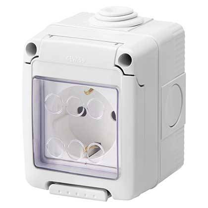 Schuko Outlet 2P+E 10/16A IP55
