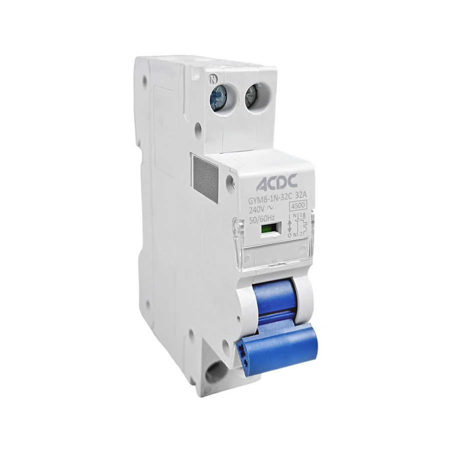 Circuit Breaker 1 Pole+N C-Curve 4.5KA 32A