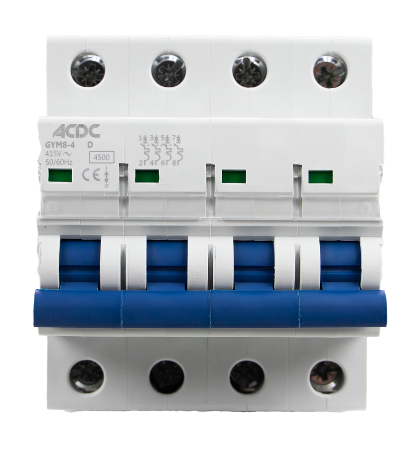 Circuit Breaker 4 Pole D-Curve 4.5KA 16A