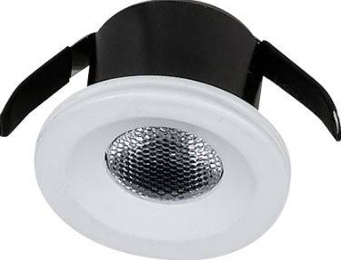 LED 3W Cabinet Light Cool White Lamp 40mm Dia.