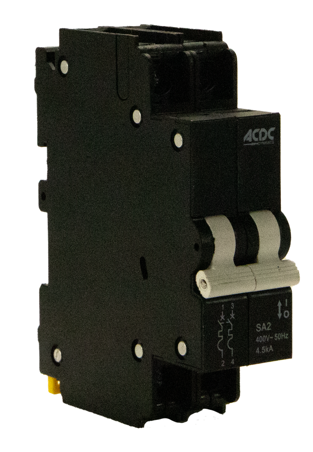 Circuit Breaker 13mm 4.5KA  2 Pole C-Curve   10A