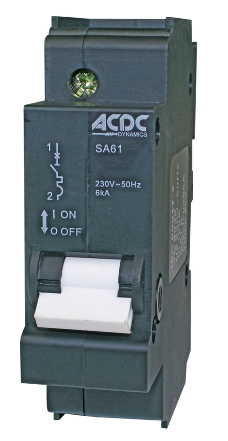 Circuit Breaker 13mm 6KA  1 Pole C-Curve   80A