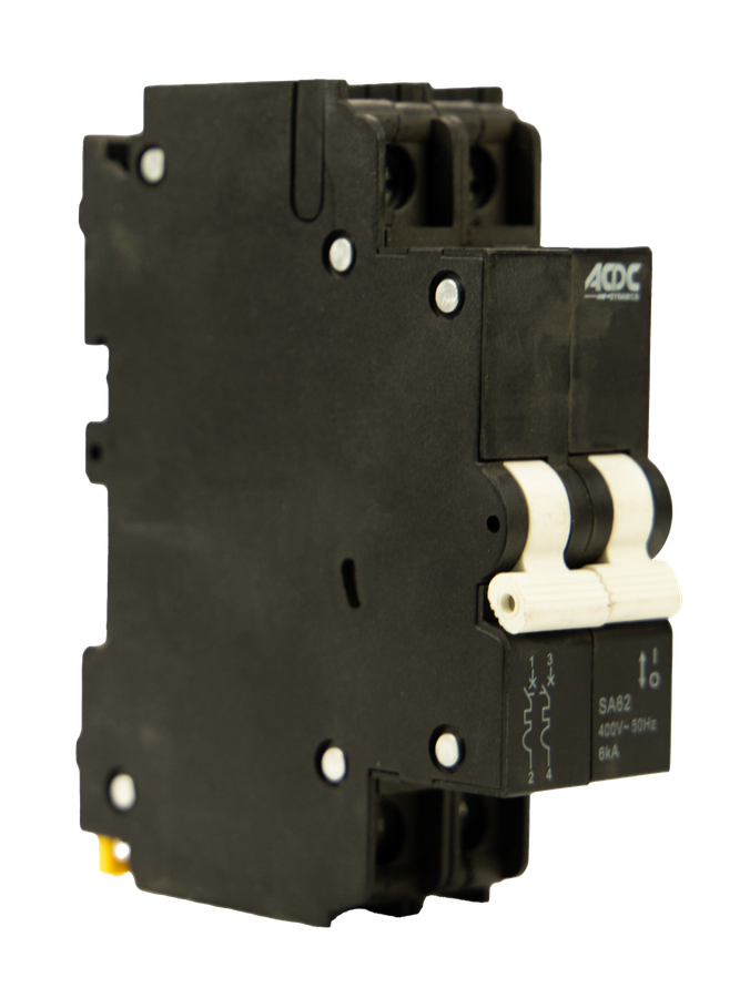 Circuit Breaker 13mm 6KA  2 Pole C-Curve   10A