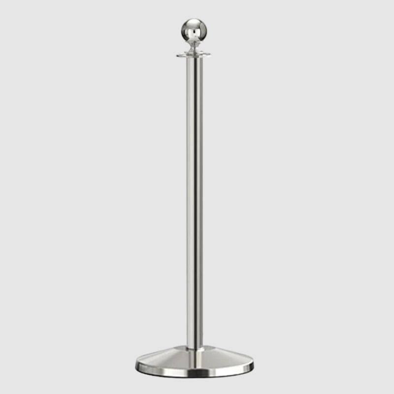 Ball Top Silver Stanchion With Domed Base Design