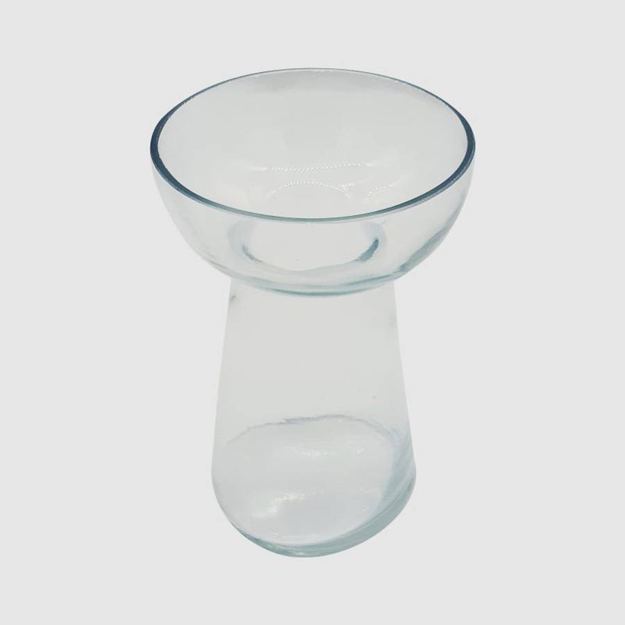 Glass Mushroom Vase 10x15cm