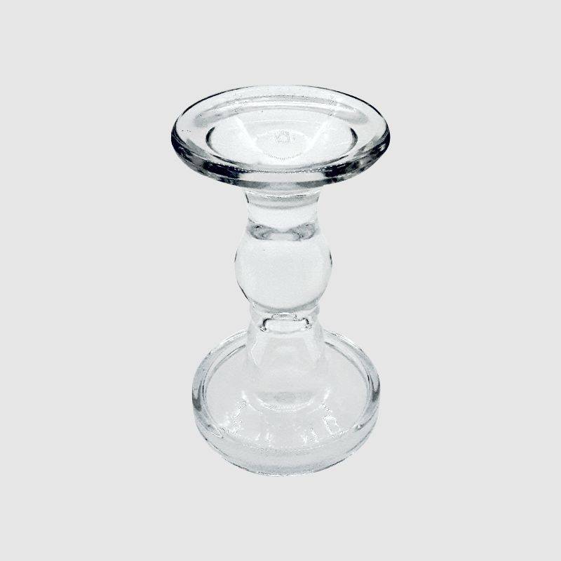 Glass Pillar Candle Holder Medium