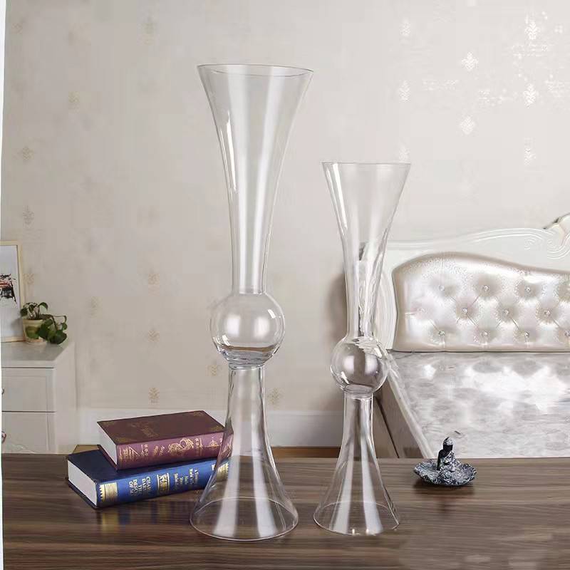 Long Bowtie Glass Vase 21xH90cm