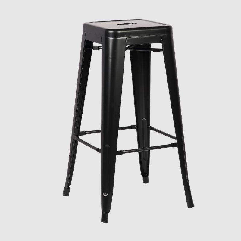 Metal Tolix Bar Stool-Black