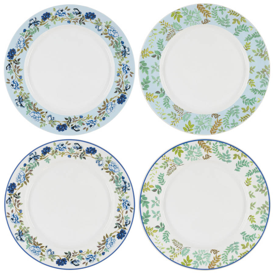 Porcelaine De Chine Dinner Plates, Set Of 4