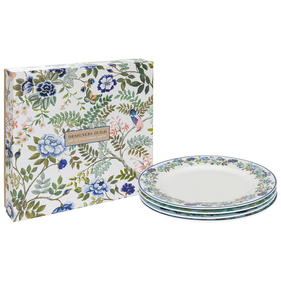 Porcelaine De Chine Dinner Plates, Set Of 4