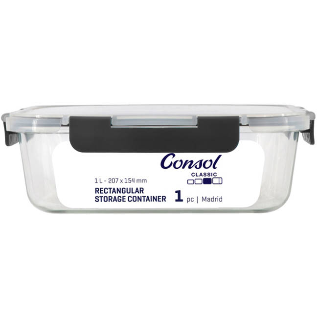 Madrid Rectangular Glass Storage Container