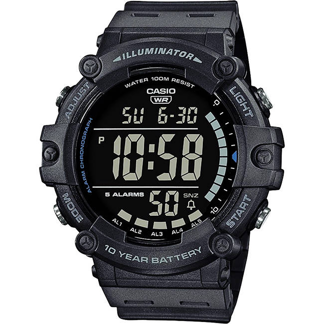 Standard Men's 100m Digital Wrist Watch, AE-1500WH