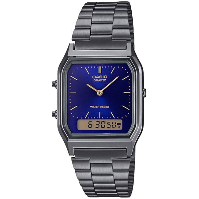 Retro AnaDigi Wrist Watch, AQ-230GG