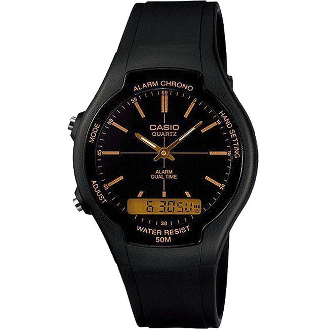 Standard 50m Men's AnaDigi Wrist Watch, AW-90H