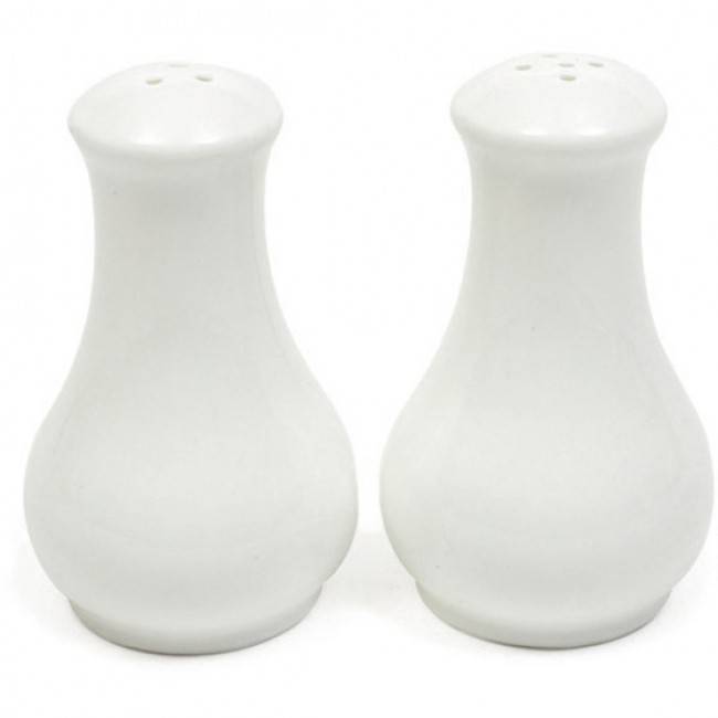 White Basics Fluted Salt & Pepper Set