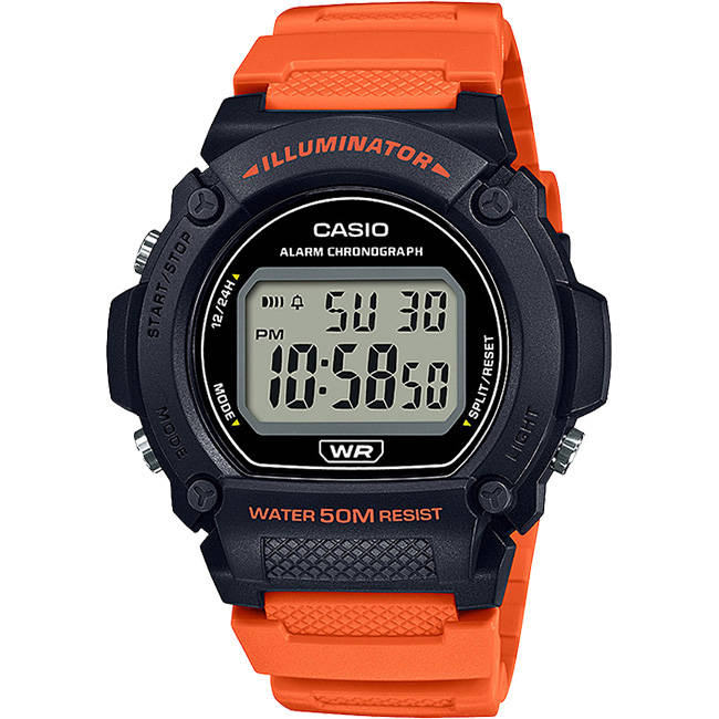 Standard Men's 50m Digital Wrist Watch, W-219H