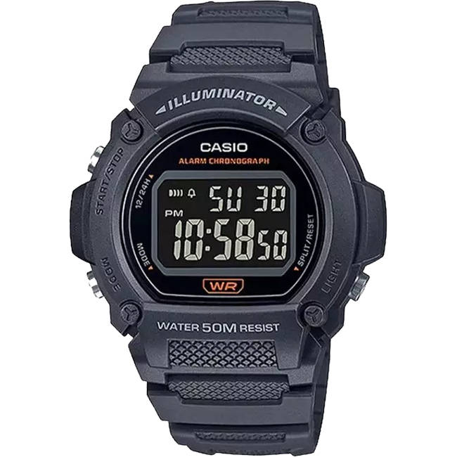 Standard Men's 50m Digital Wrist Watch, W-219H