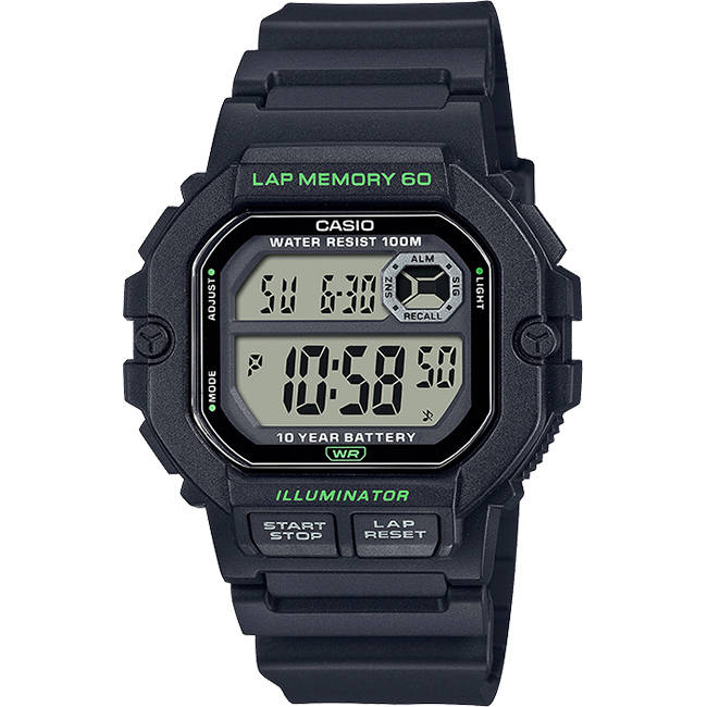 Standard Men's 100m Digital Fitness Wrist Watch, WS-1400H