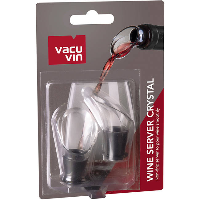 Crystal Drip-Free Wine Pourers, Set of 2