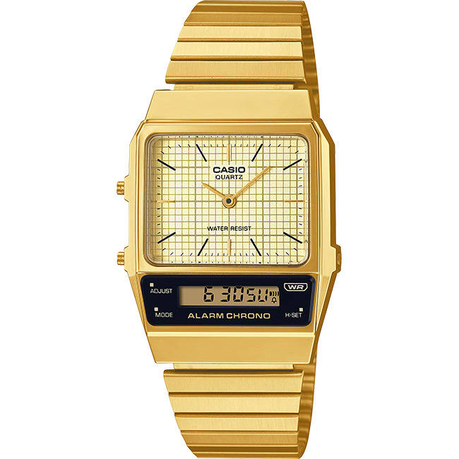 Retro AnaDigi Wrist Watch, AQ-800EG-9ADF