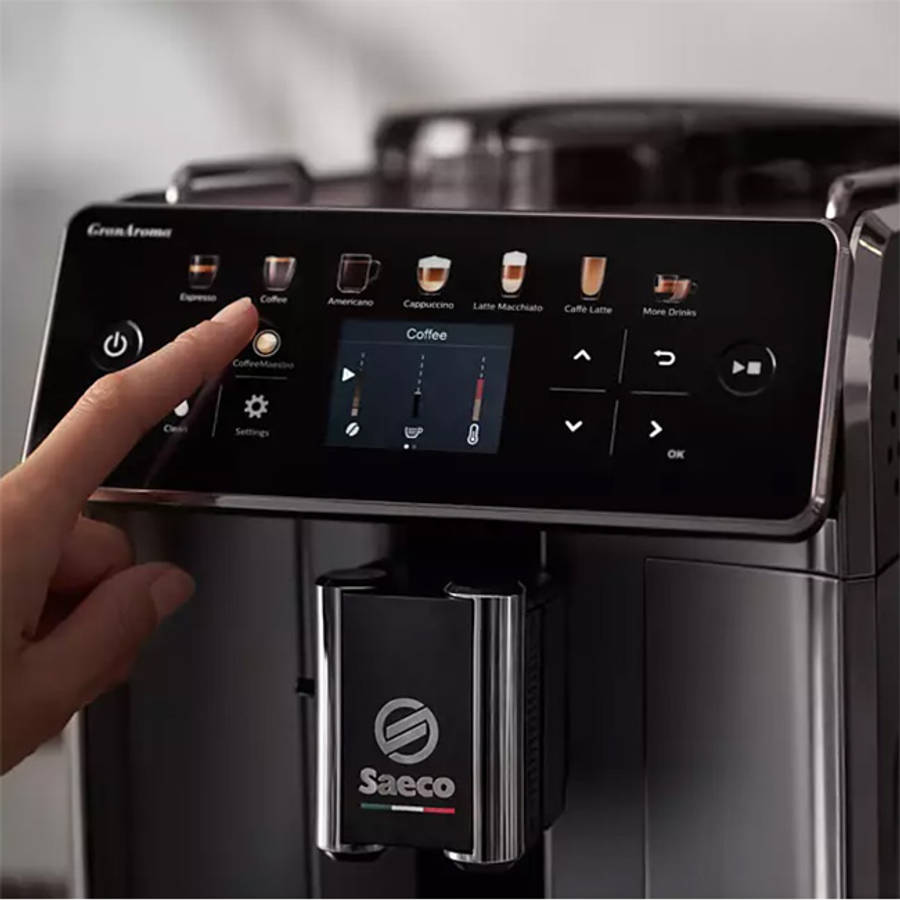 GranAroma Fully Automatic White Espresso Machine