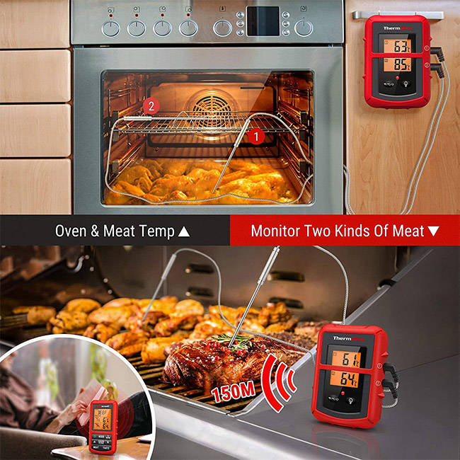 Digital Wireless Thermometer With Dual Probe