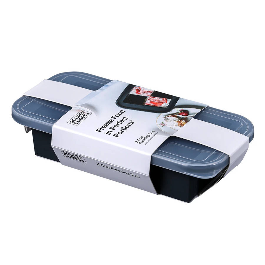 2 Cup Silicone Food Storage Tray With Lid