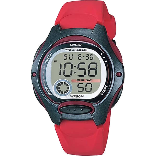 Standard Women's 50m Digital Wrist Watch, LW-200